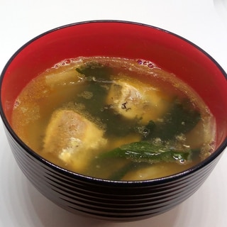 鰯水煮缶のお吸物